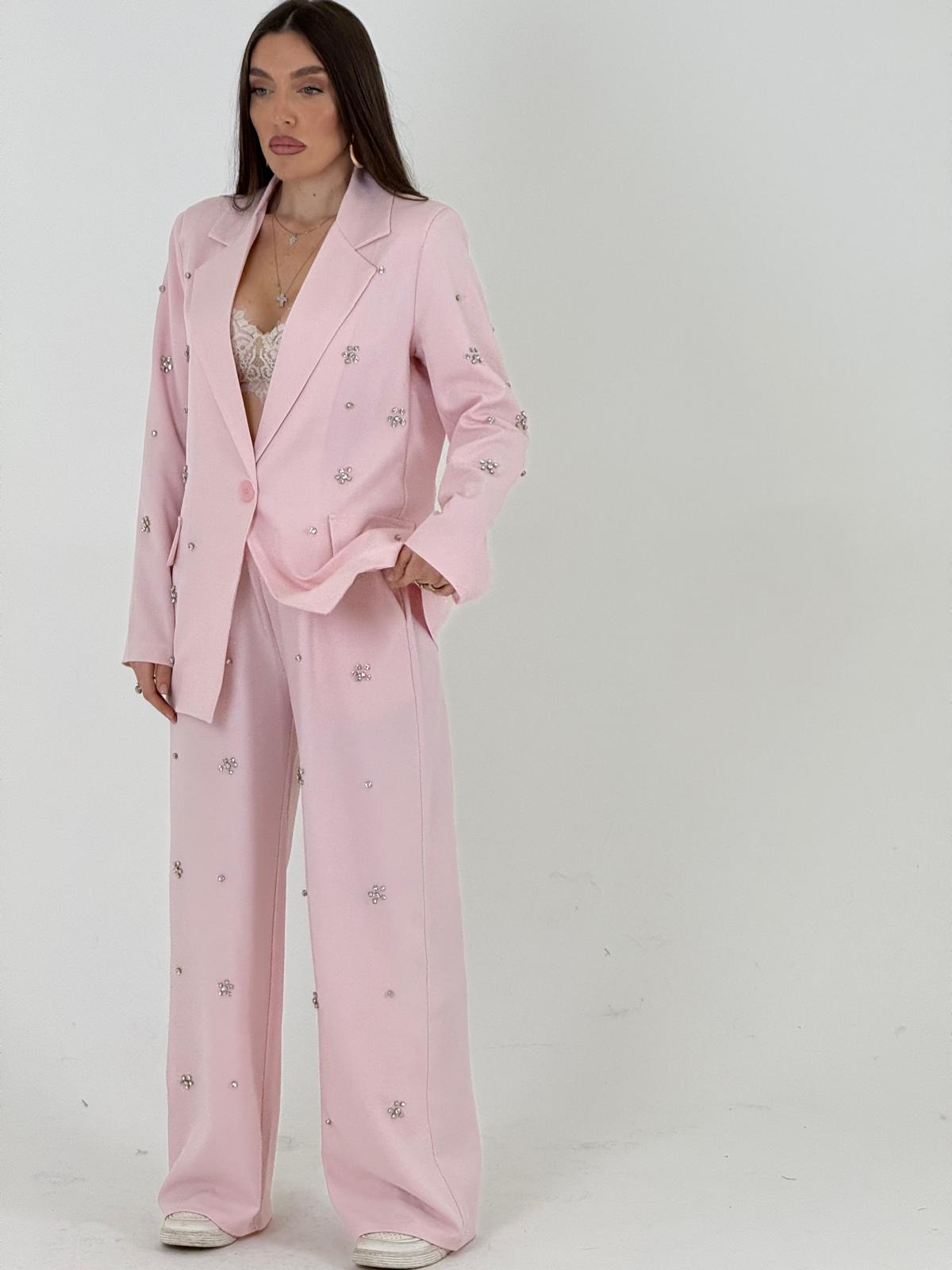 Traje Catalina - Conjunto de chaqueta y pantalón con detalles en piedra