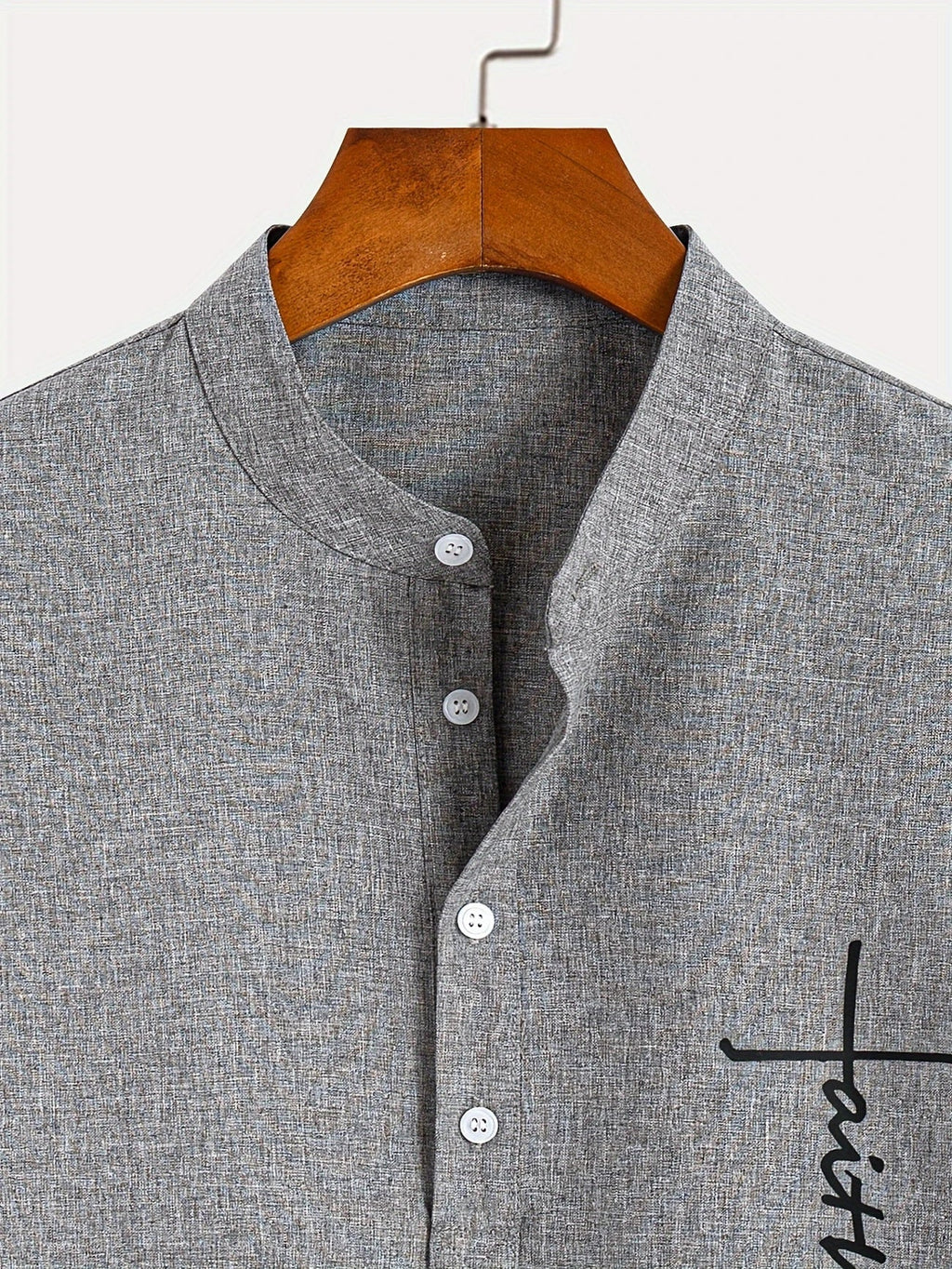 Alejandro™ | Camisa elegante de manga corta con cuello alto