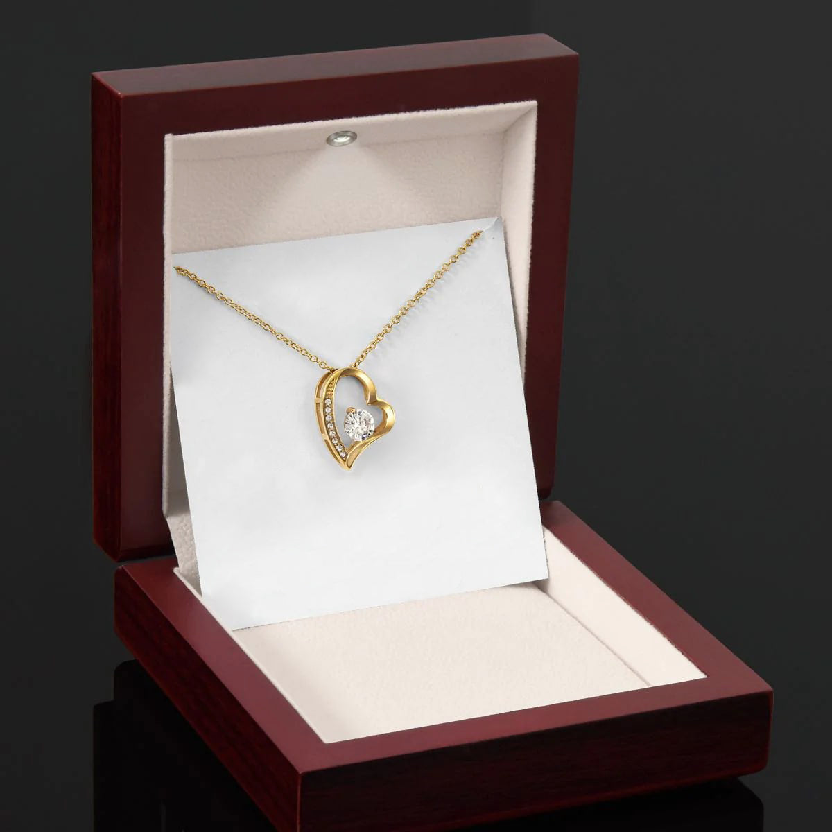 Collar Amor-Eterno Dorado para mi Madre (con nota especial)