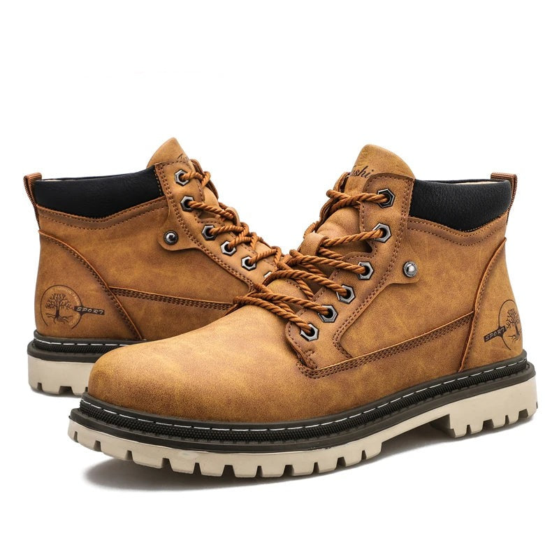 Botas casuales con cordones para hombre