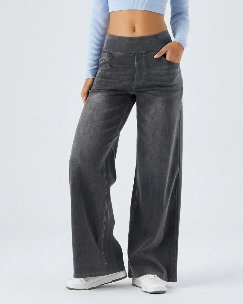 Jeans negros de ajuste cómodo