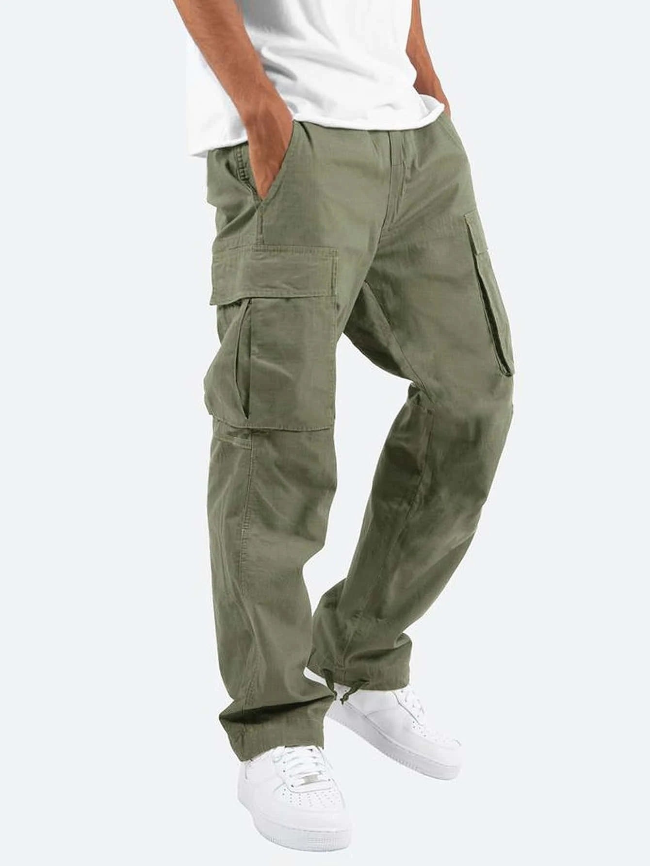 Pantalones cargo de corte ancho para hombre