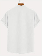 Alejandro™ | Camisa elegante de manga corta con cuello alto