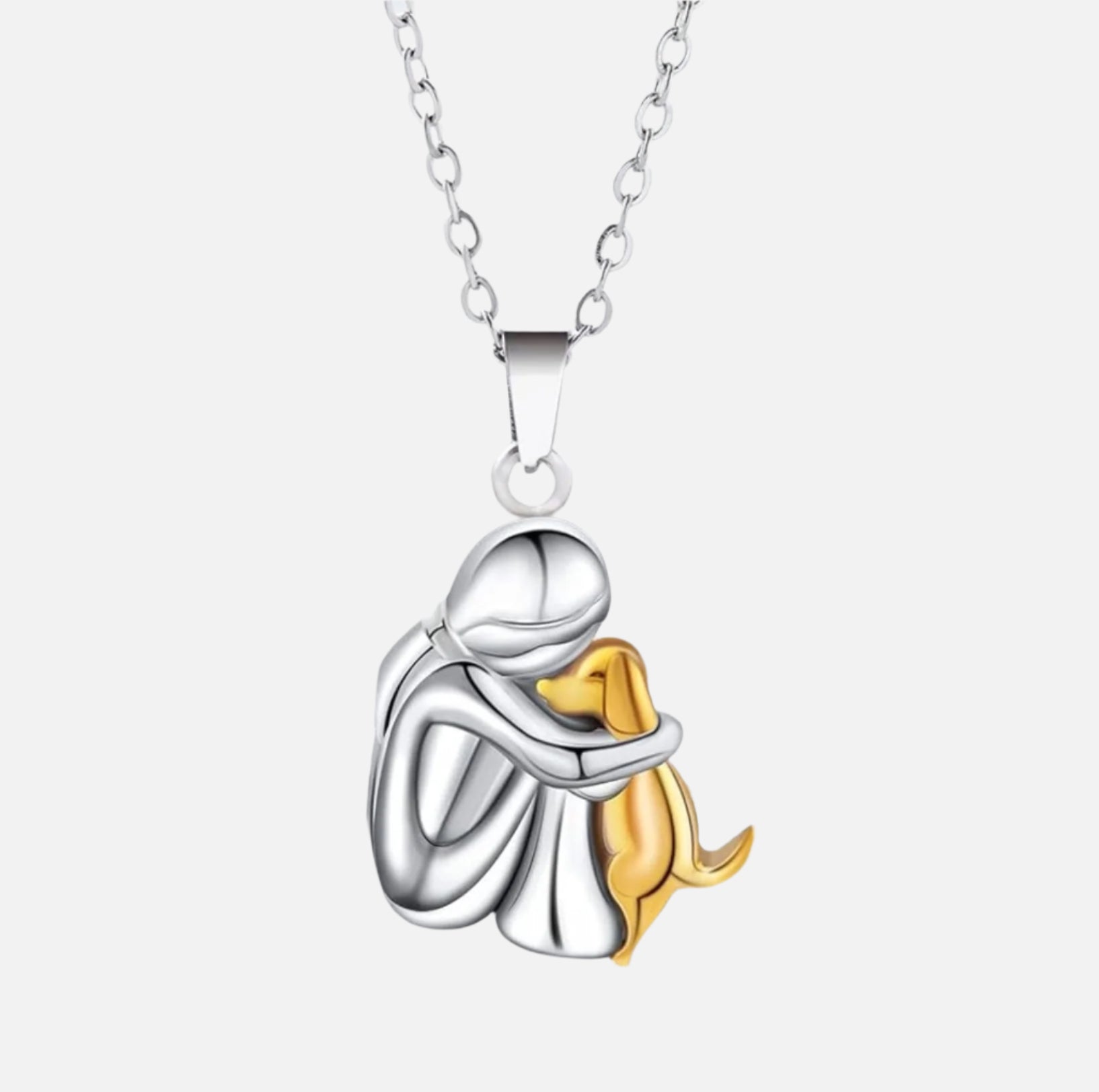 Collar con colgante de abrazo