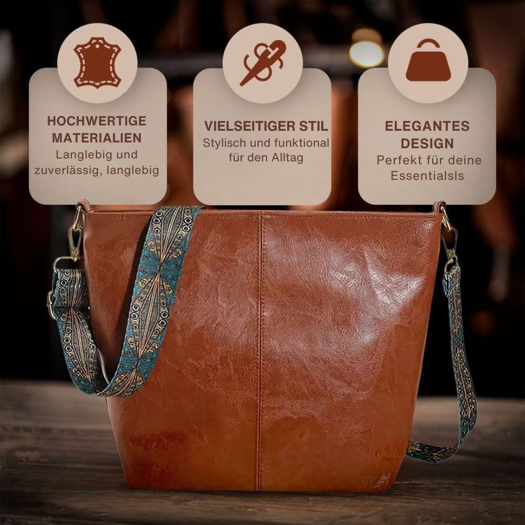 Greta: bolso vintage de piel con bandolera