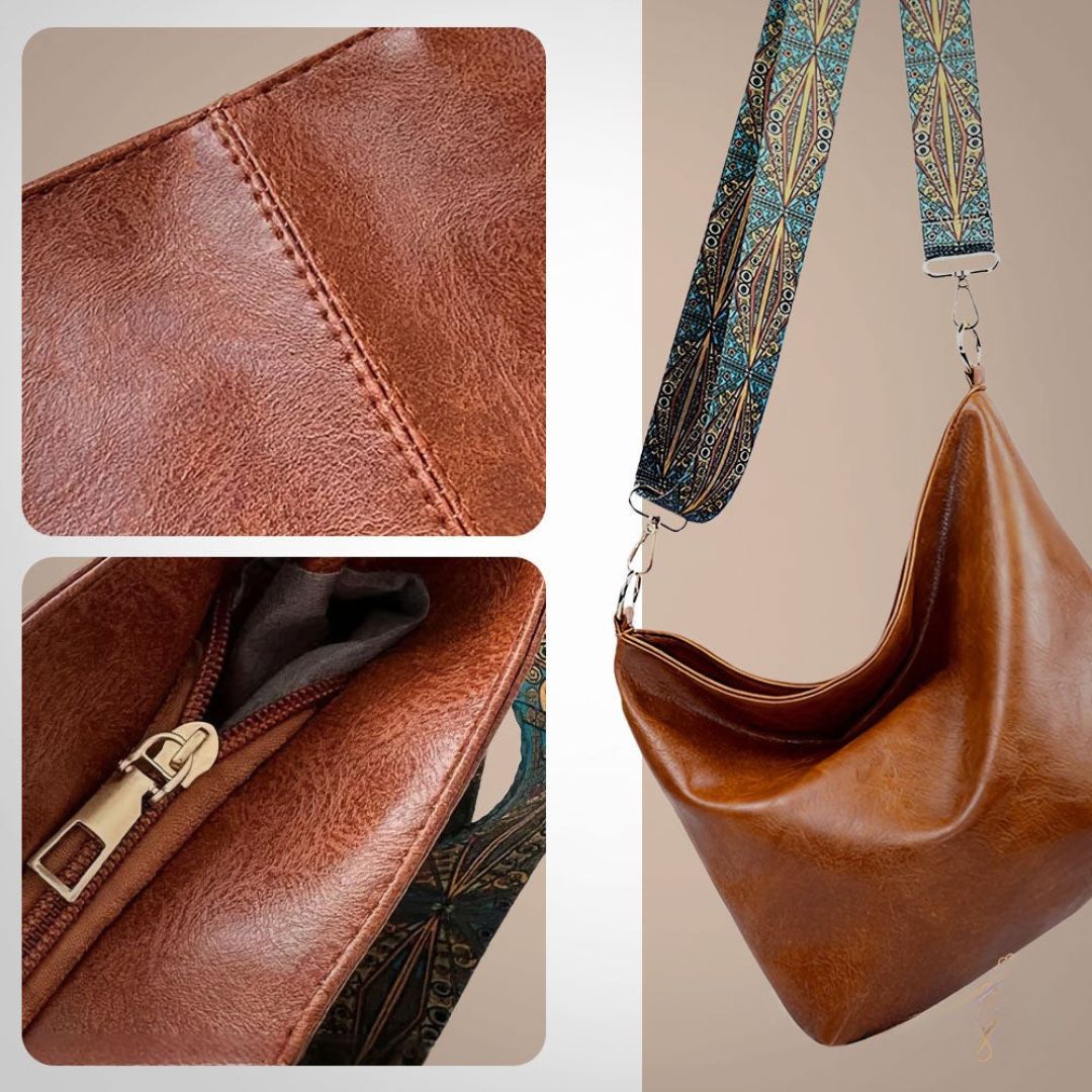 Greta: bolso vintage de piel con bandolera