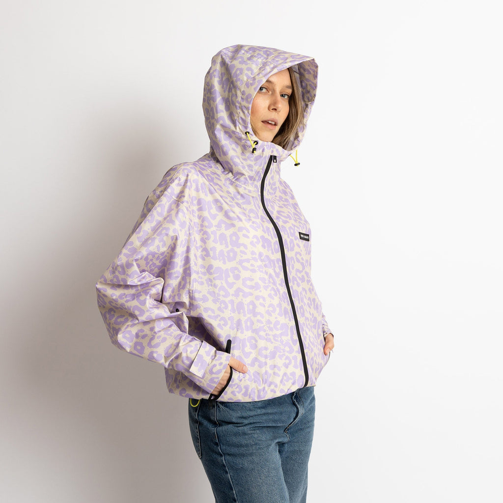 Chaqueta impermeable Leo Splashes Lavanda/Gris