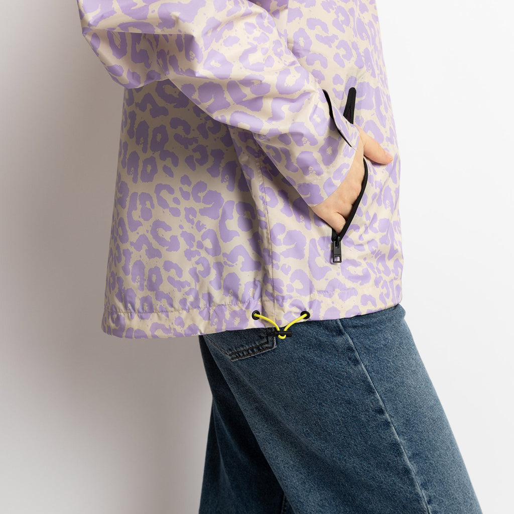 Chaqueta impermeable Leo Splashes Lavanda/Gris