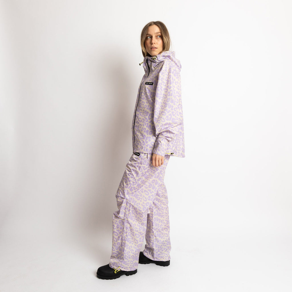 Chaqueta impermeable Leo Splashes Lavanda/Gris