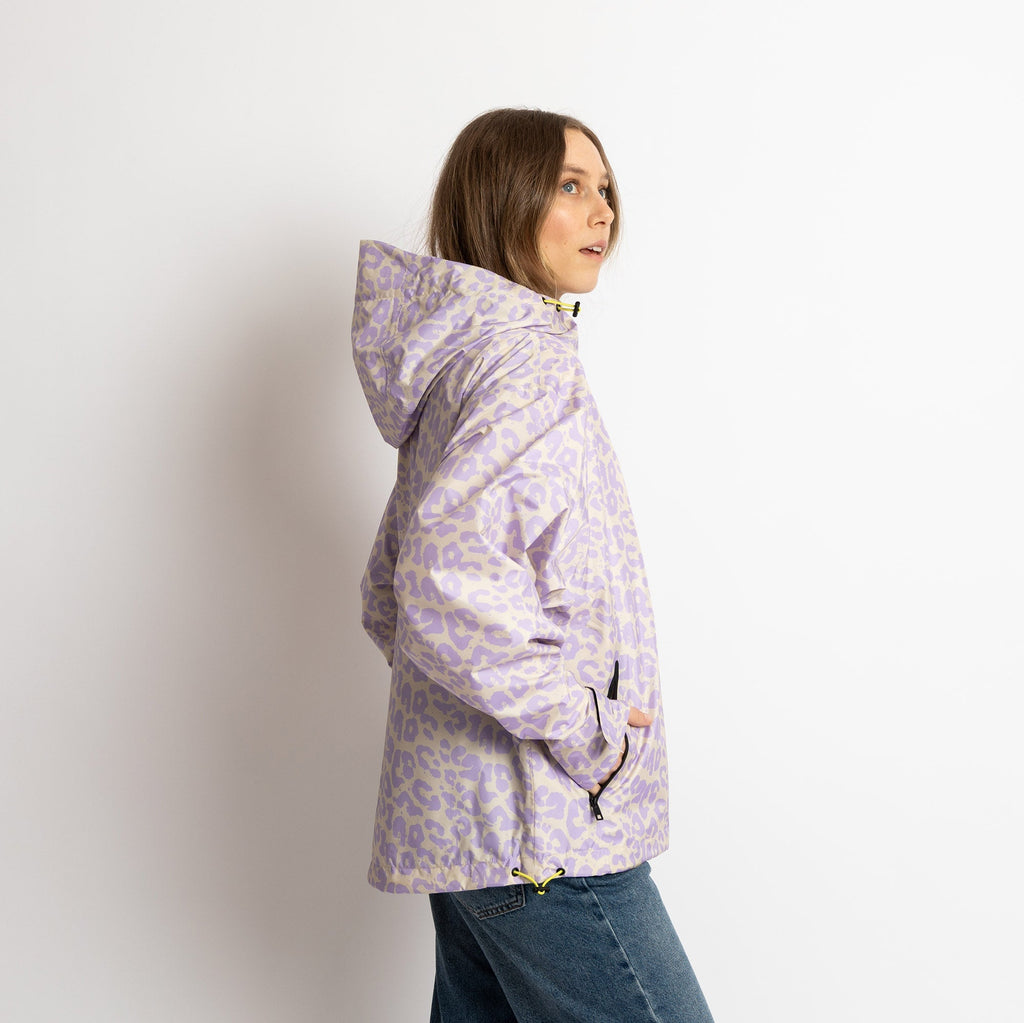Chaqueta impermeable Leo Splashes Lavanda/Gris