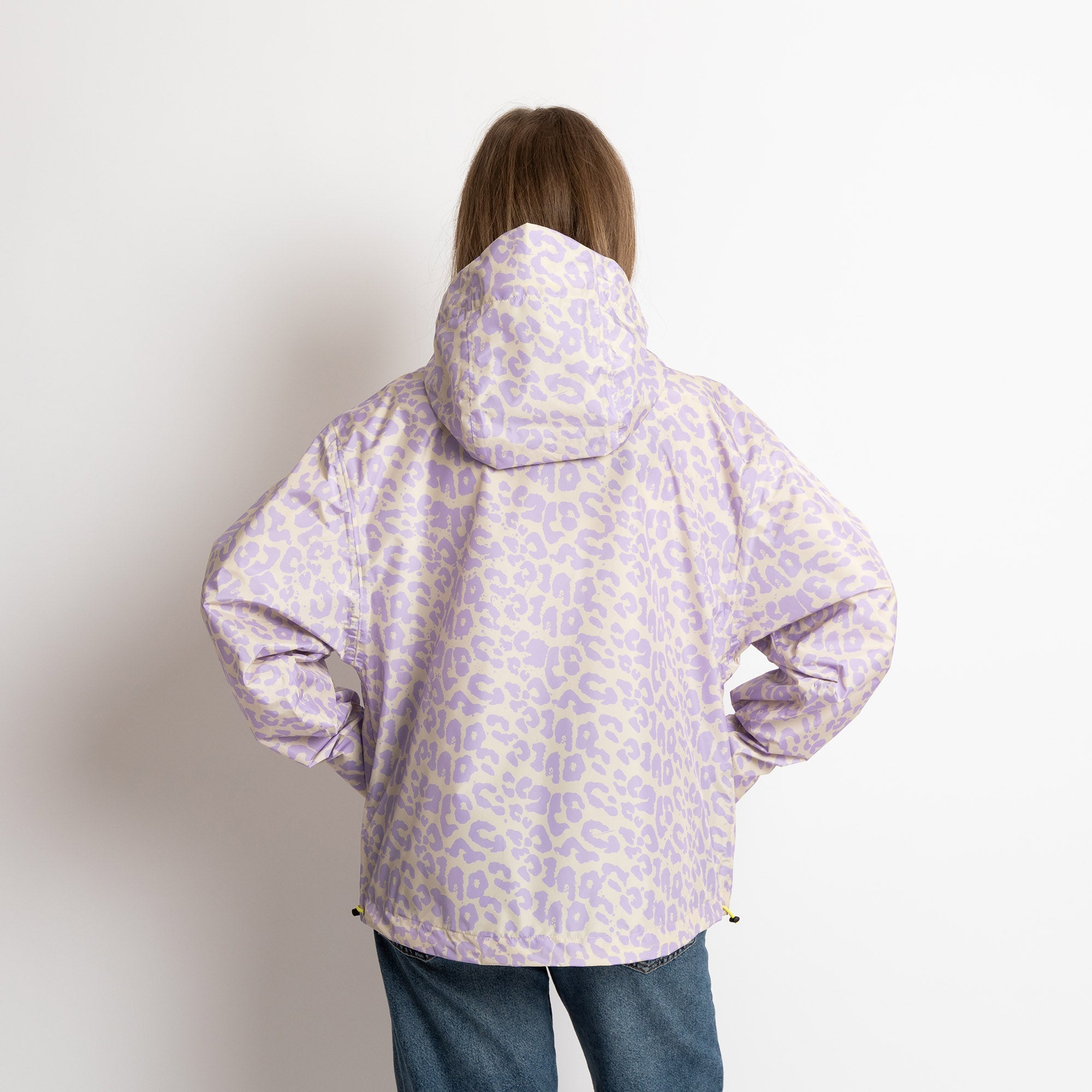 Chaqueta impermeable Leo Splashes Lavanda/Gris