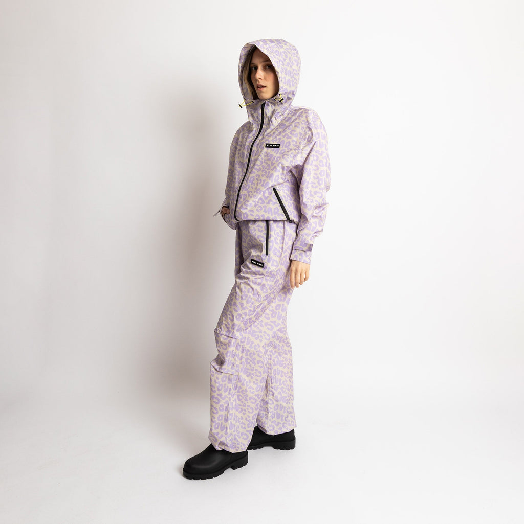 Chaqueta impermeable Leo Splashes Lavanda/Gris