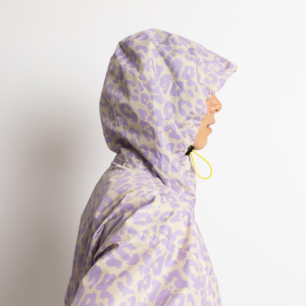 Chaqueta impermeable Leo Splashes Lavanda/Gris