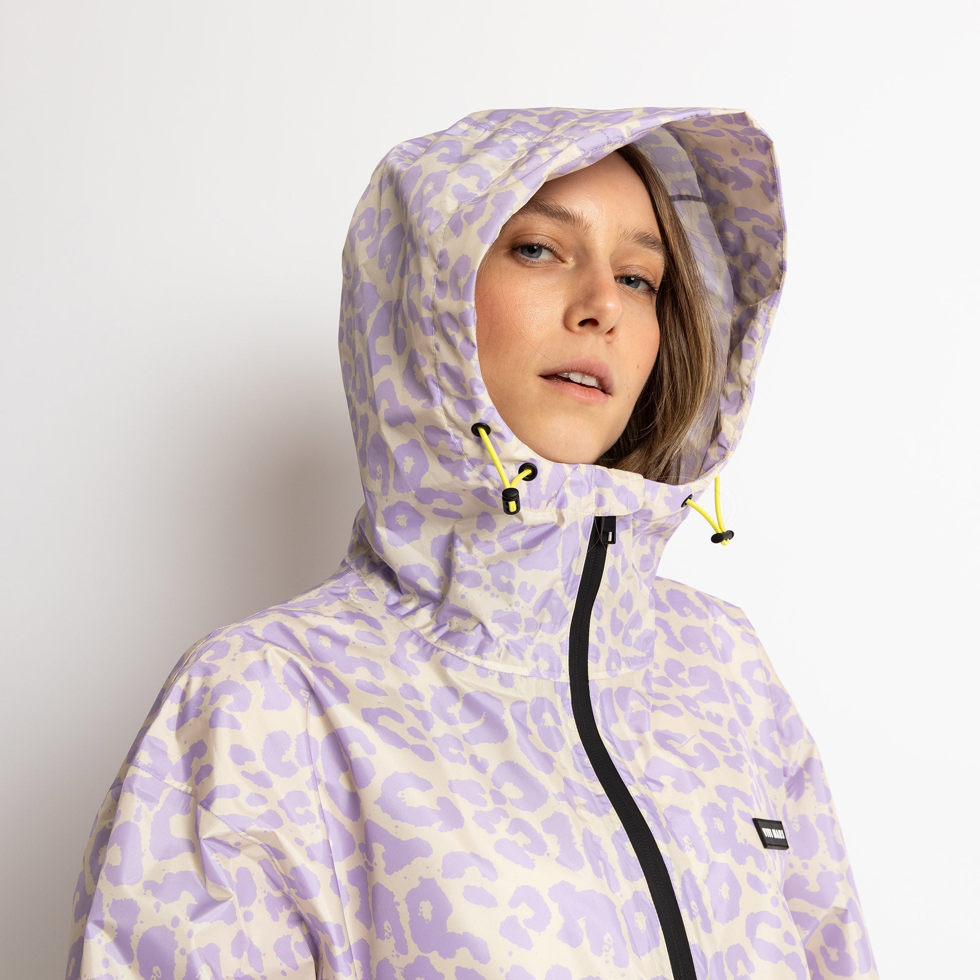 Chaqueta impermeable Leo Splashes Lavanda/Gris