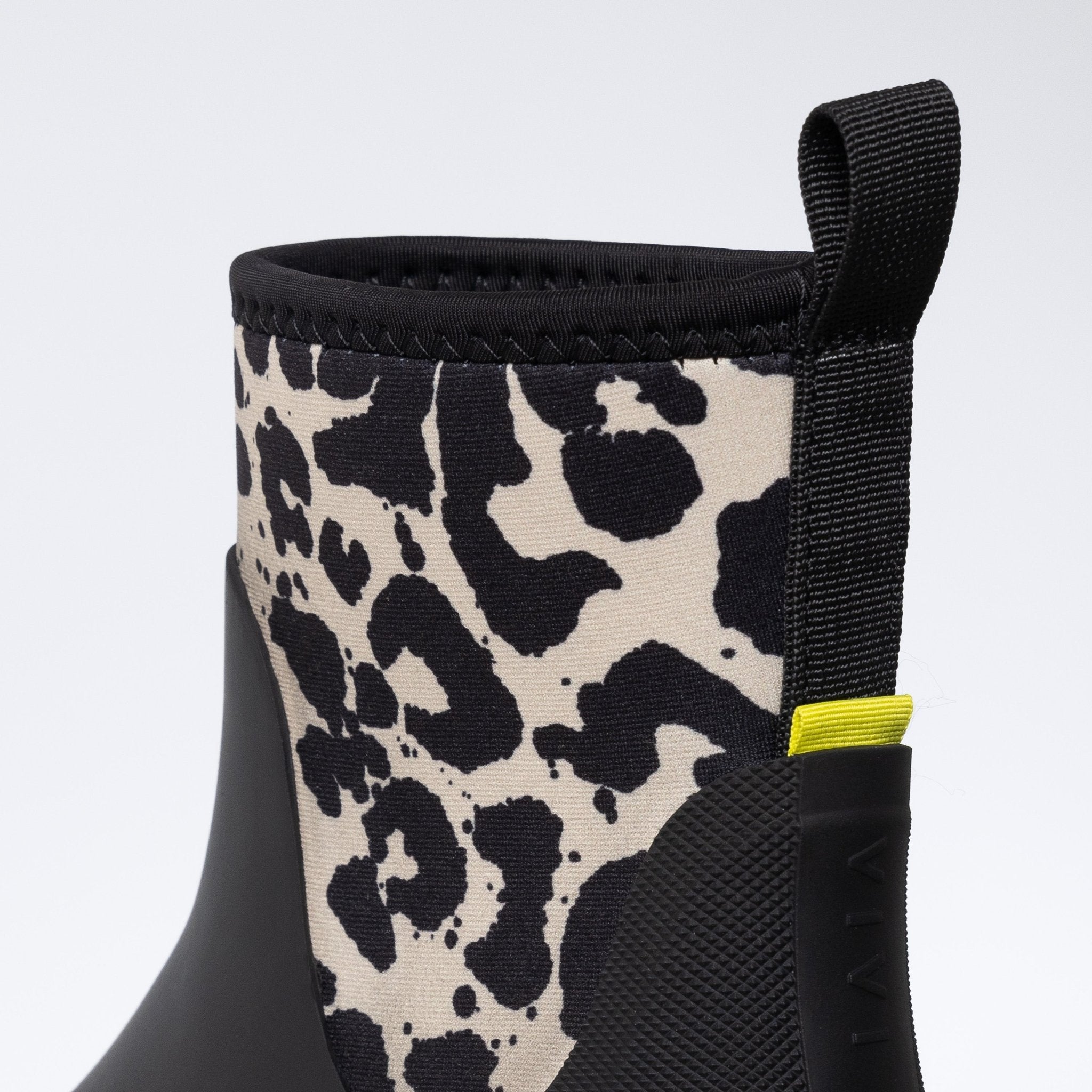 Botas de lluvia cortas negro/leopardo negro-arena