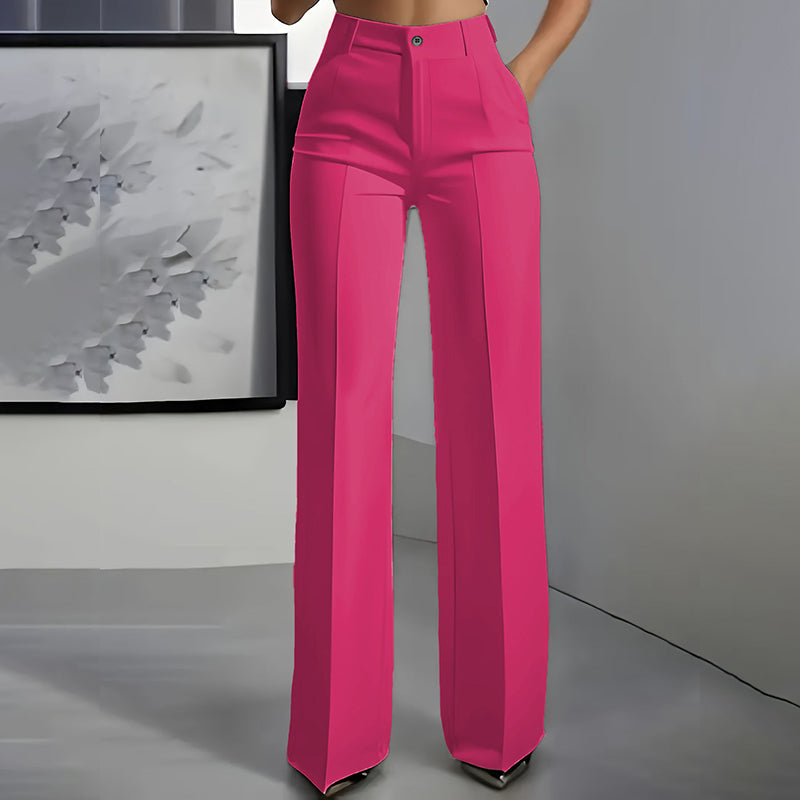 PANTALÓN DE TRAJE DE MUJER DE TALLE ALTO