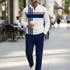 Conjunto para hombre: jersey con estampado gráfico y pantalones.
