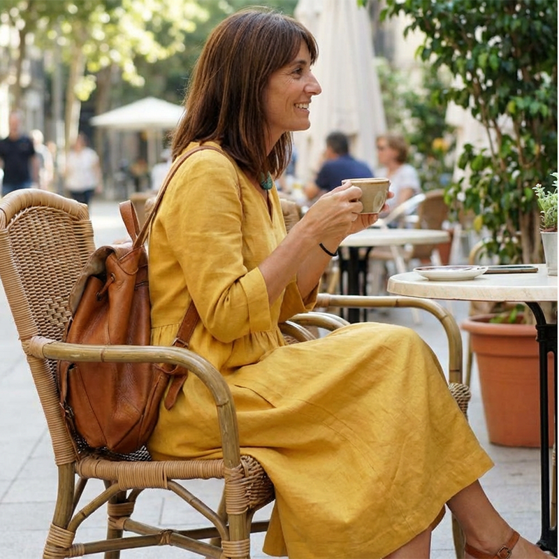 Vestido con cuello en V