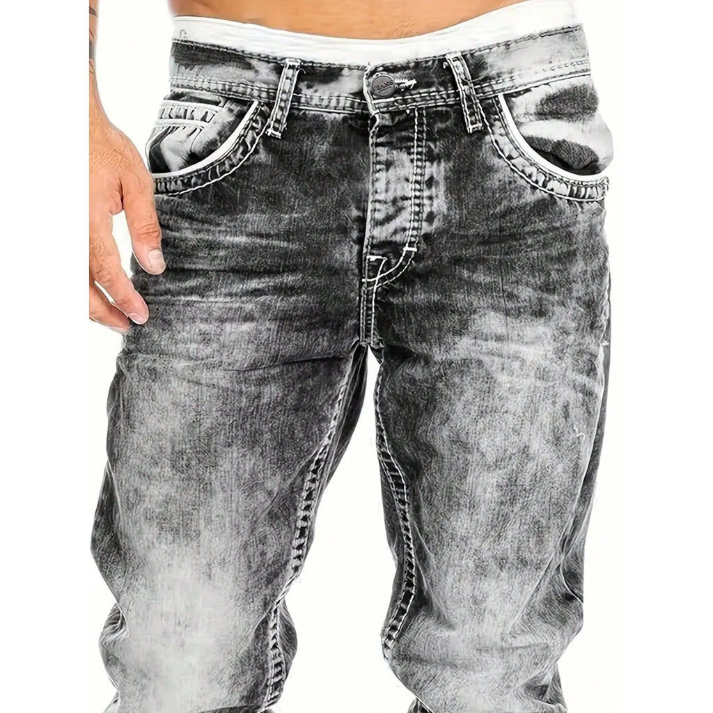 Jeans stretch para hombre, minimalistas, frescos y con estilo emo.