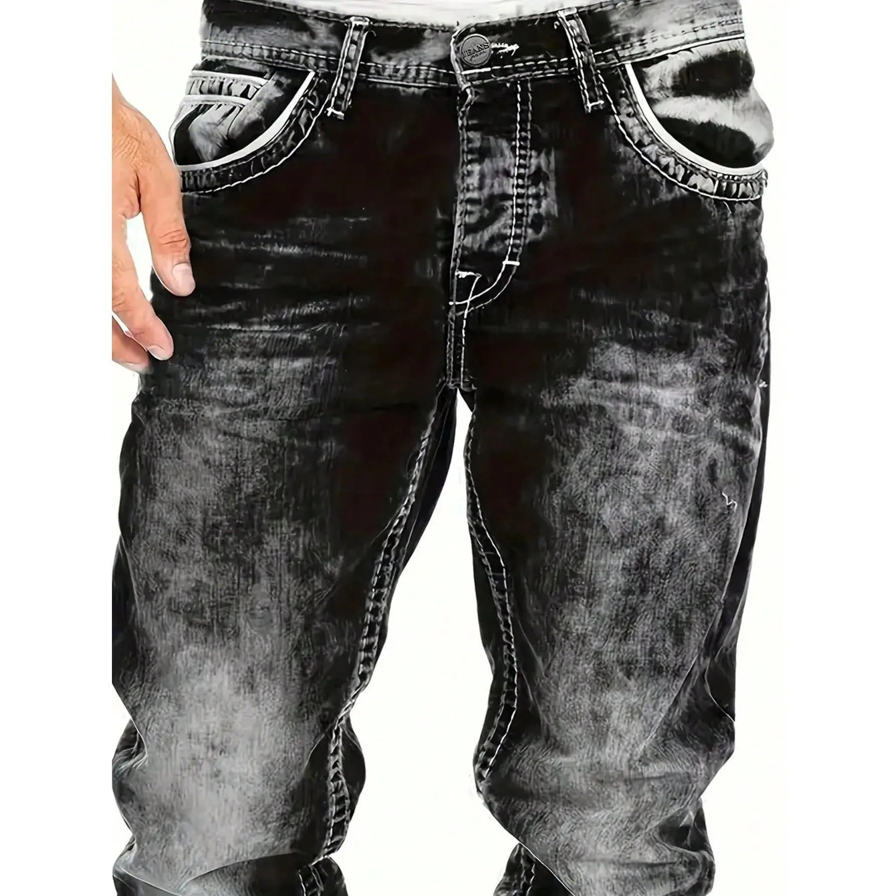 Jeans stretch para hombre, minimalistas, frescos y con estilo emo.
