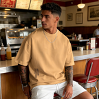 ¡50% DE DESCUENTO AHORA! Camiseta urbana para hombre de corte holgado – mezcla premium de algodón, ajuste oversize casual y estampado gráfico