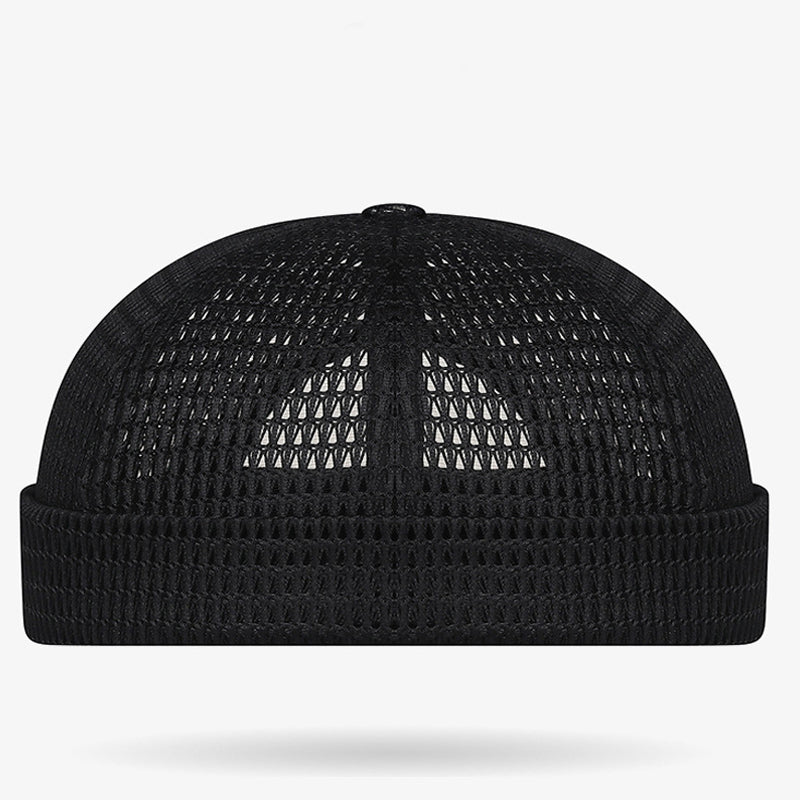 Gorra ligera de malla transpirable, sin visera.
